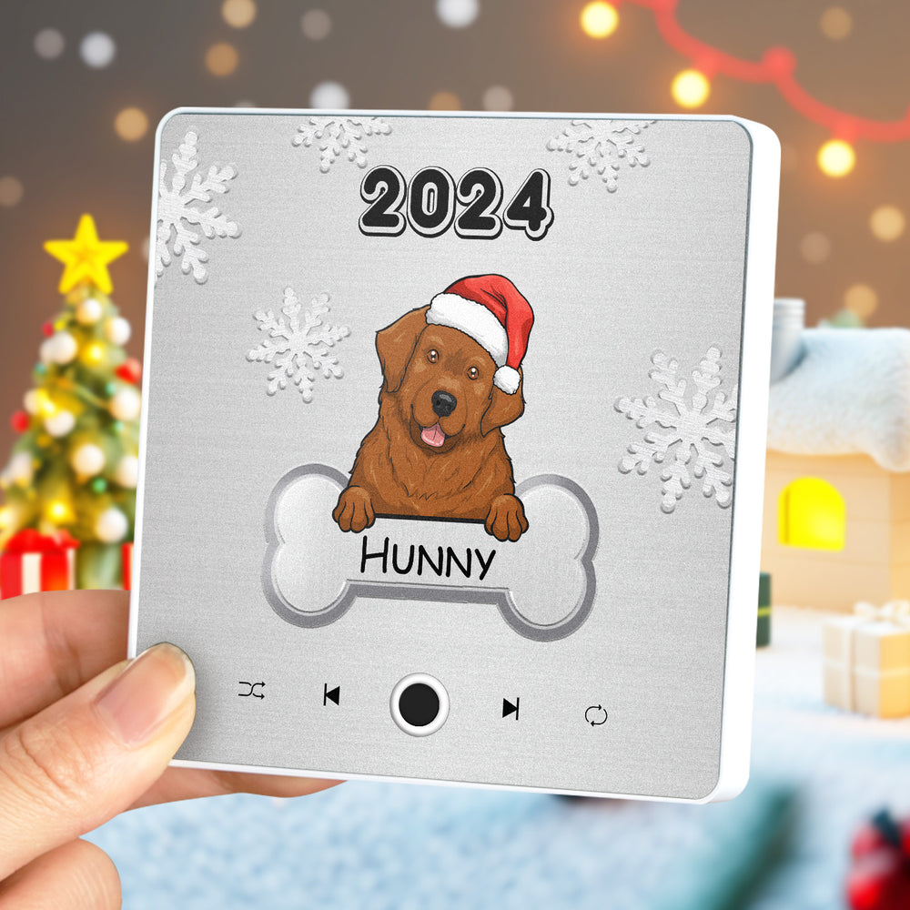 Personalized Music Fridge Magnet Custom Pet Dog Merry Christmas Custom Music Magnets Can Play Songs Christmas Gift Pet Lovers Gifts