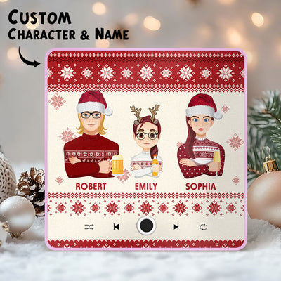 Custom Christmas Portrait Personalized Music Fridge Magnet Merry Christmas Magnets Can Play Songs Christmas Gift Family Gifts - mysiliconefoodbag