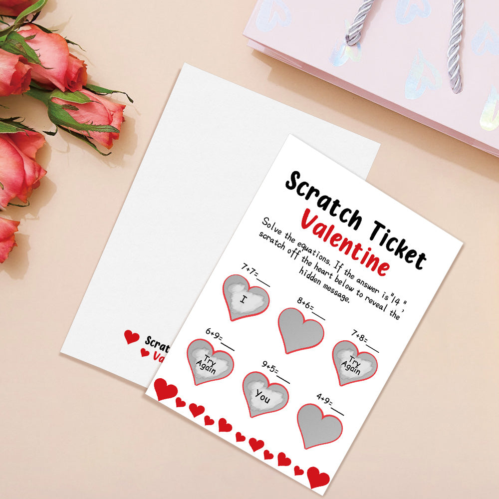 I Love You Scratch Card Funny Valentine's Day Scratch off Card