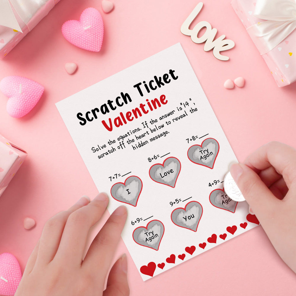 I Love You Scratch Card Funny Valentine's Day Scratch off Card