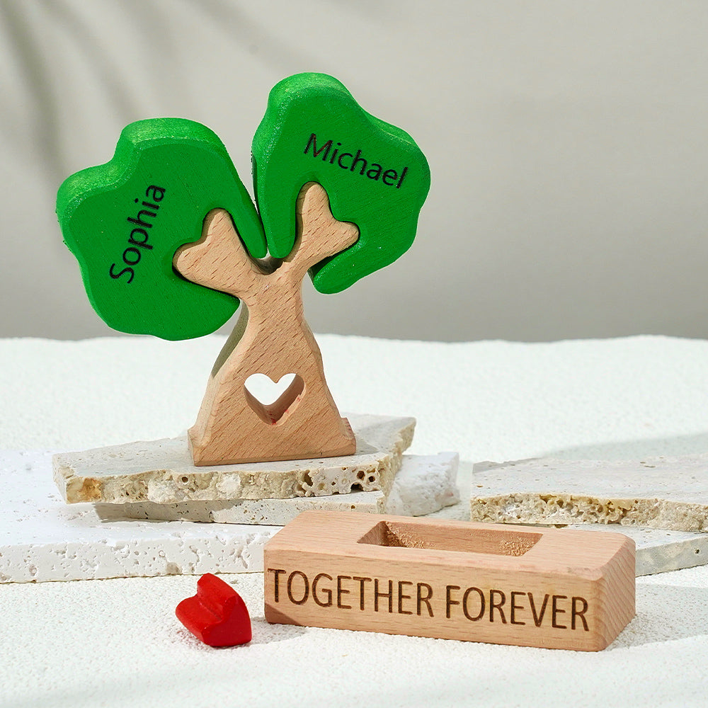 Wooden Family Tree Puzzle Custom Names Home Decor House Warming Gifts