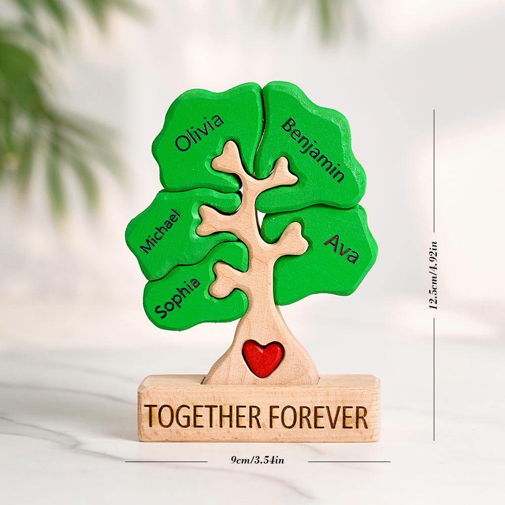 Wooden Family Tree Puzzle Custom Names Home Decor House Warming Gifts