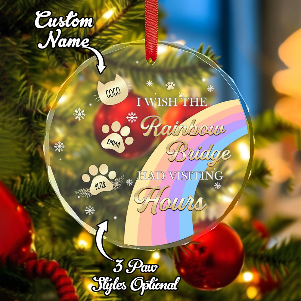 Custom Memorial Ornament I Crossed The Rainbow Bridge Knowing I Was Loved Christmas Ornament Gift for Pet Lovers