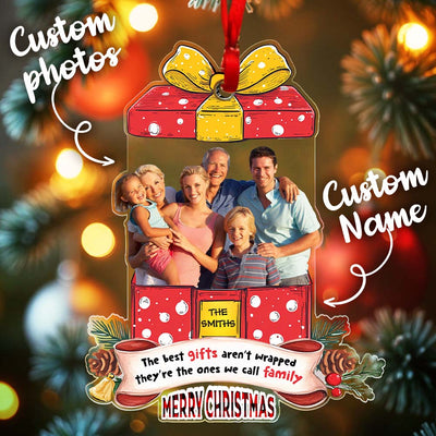 Personalized Photo Family Ornament Christmas Gift for Family - mysiliconefoodbag