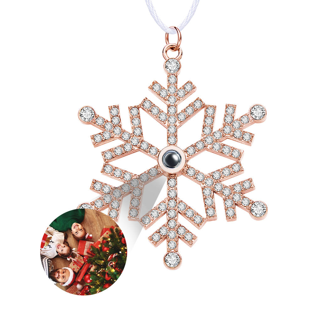 Personalized Projection Snowflake Ornament Custom Photo Christmas Gift For Her