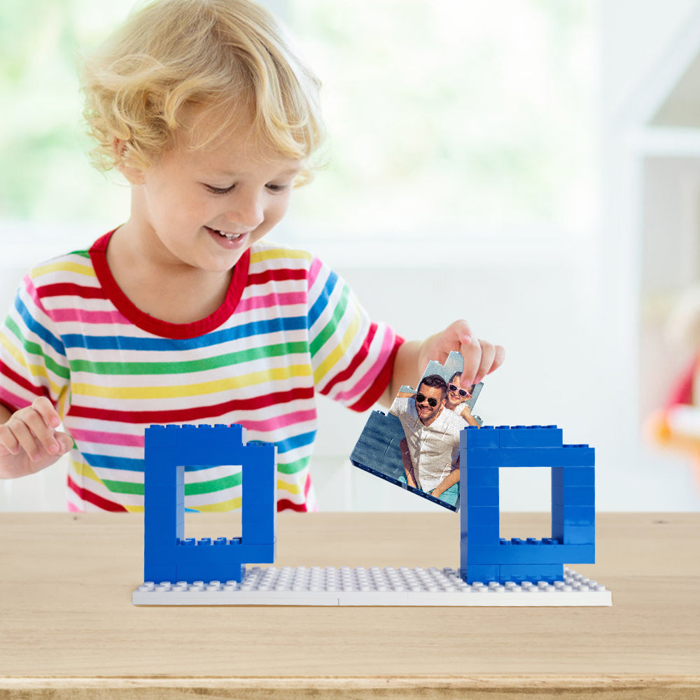 Personalized Dad Photo Building Brick Puzzles Photo Block Father's Day Gifts