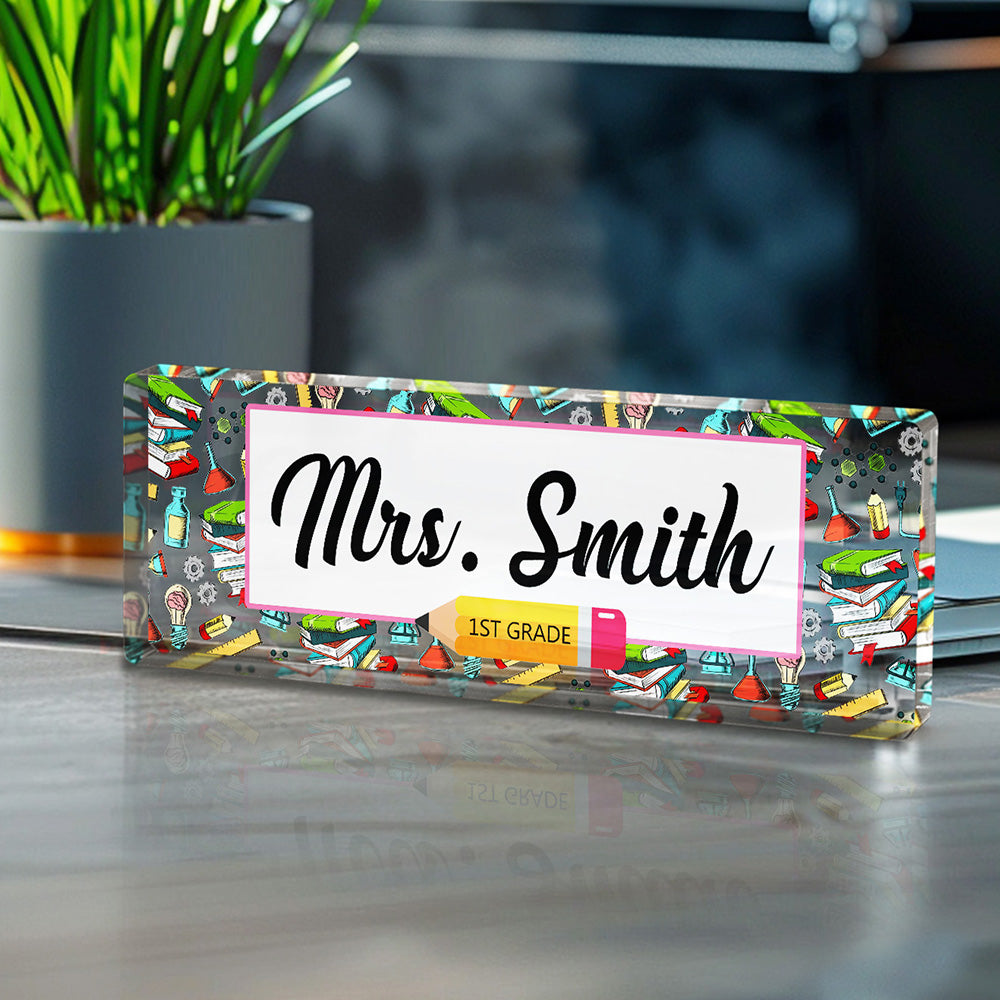 Personalized Teacher Desk Name Plate Teacher Gifts