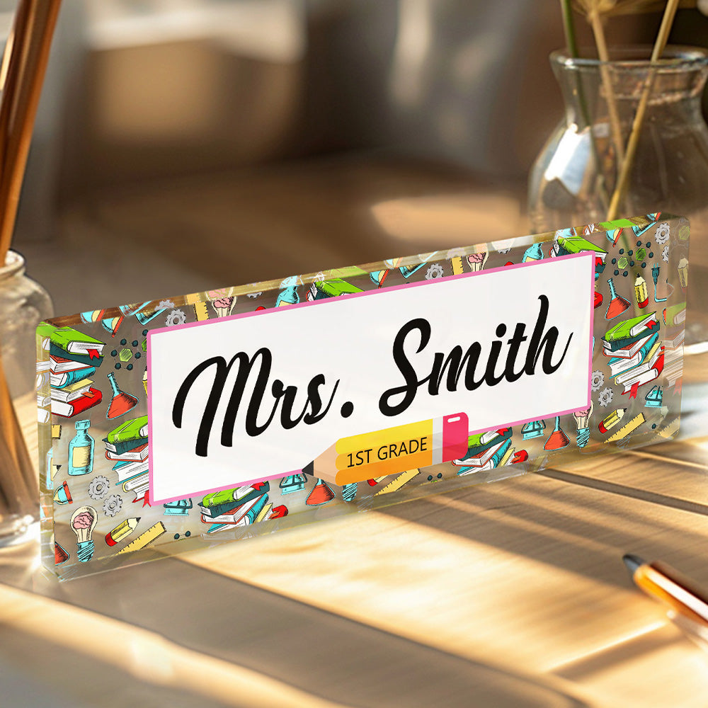 Personalized Teacher Desk Name Plate Teacher Gifts