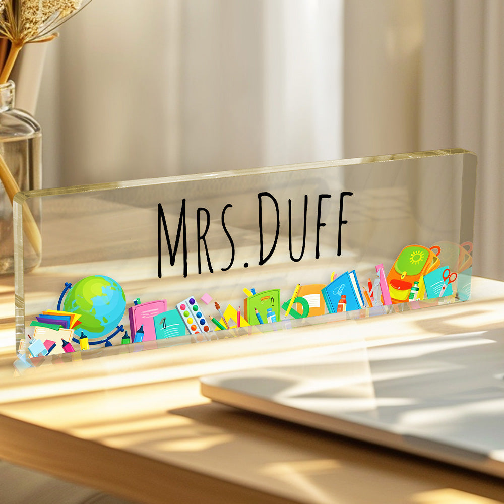 Personalized Teacher Desk Name Plate Teacher Gifts