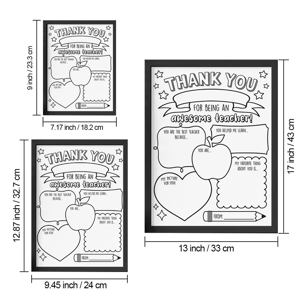 Back to School DIY Coloring Sign Teacher Appreciation Gifts