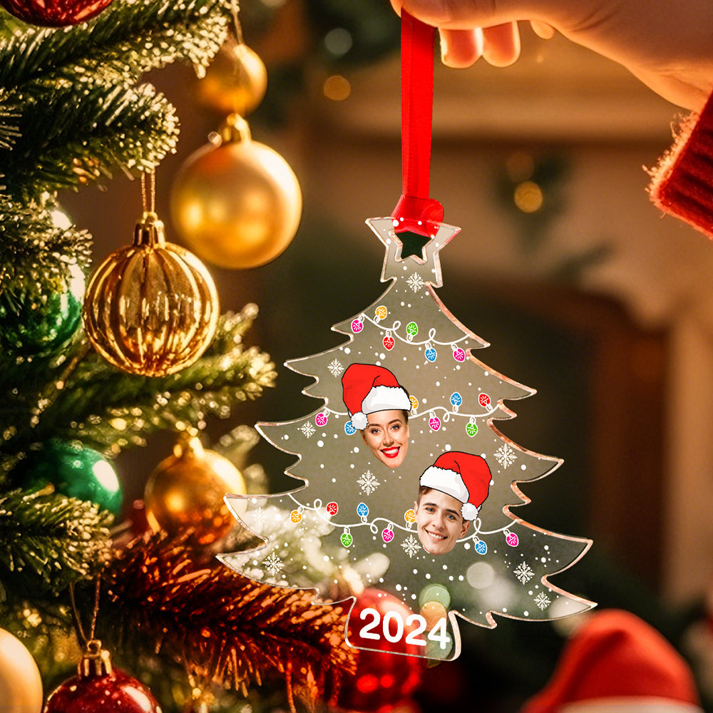 Personalized Family Photo Christmas Tree Ornament Christmas Decorate Gift for Family