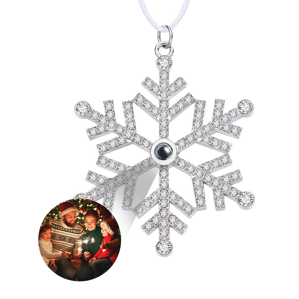 Personalized Projection Ornament Custom Photo Snowflake Christmas Ornament Gifts