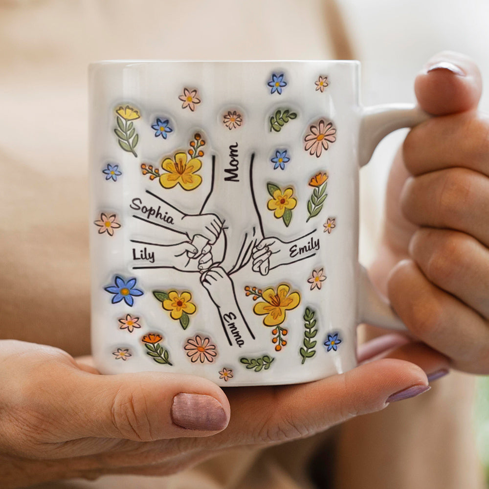 Heartwarming Custom 3D Printed Mug - Loving Gift for Moms and Grandmas