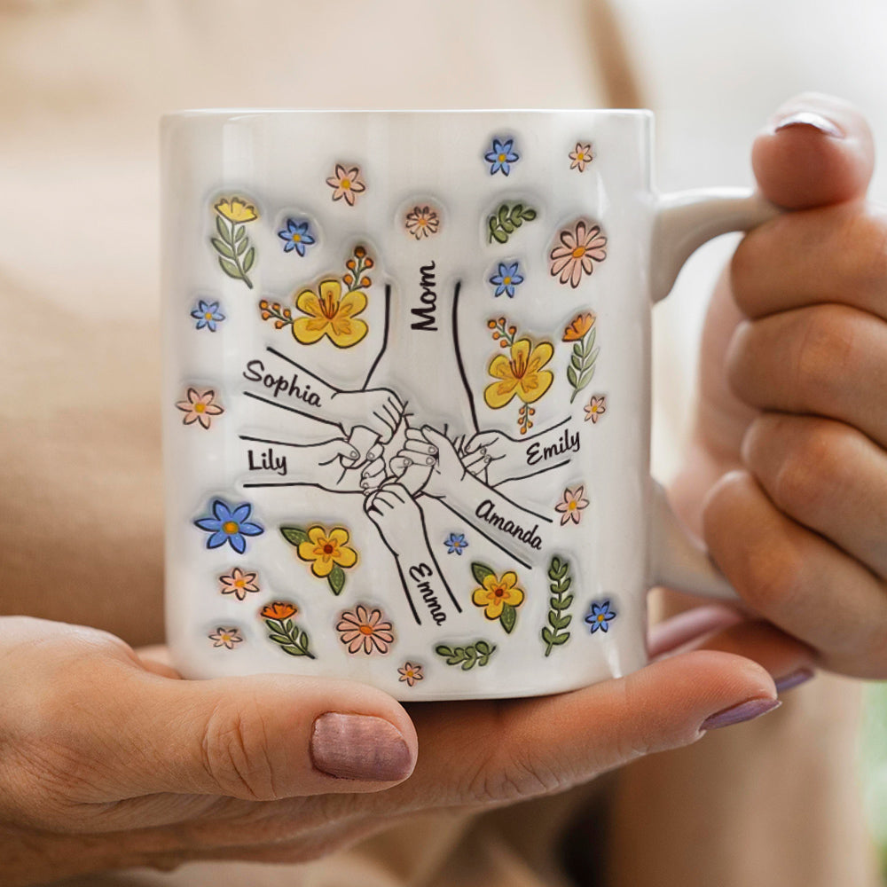 Heartwarming Custom 3D Printed Mug - Loving Gift for Moms and Grandmas