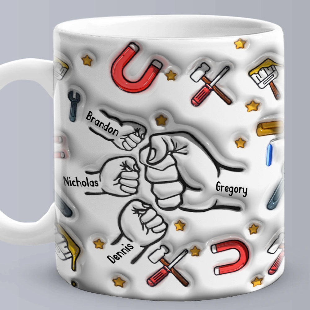 Personalized Custom 3D Inflated Effect Printed Mug Father's Day Gifts