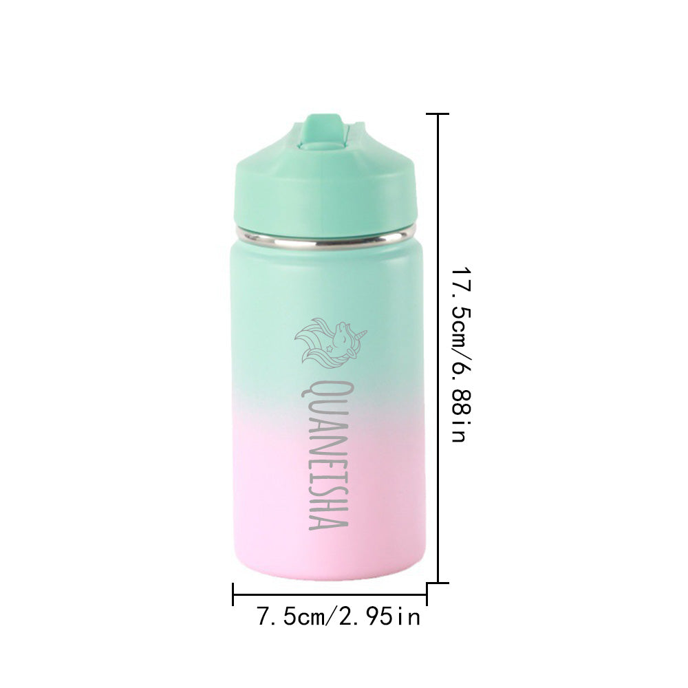 Personalized Name Water Bottles Custom Name Tumbler First Day at School Gifts for Boys Girls