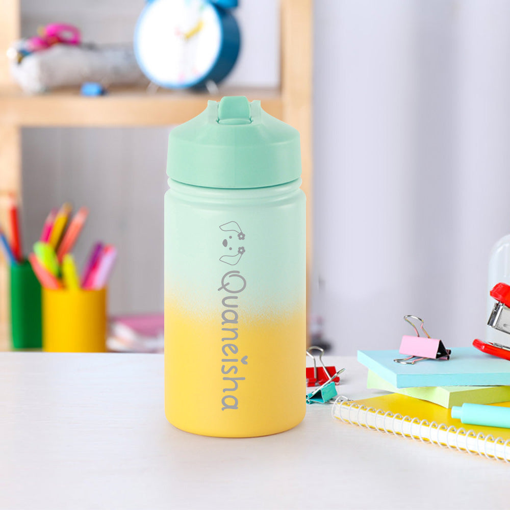 Personalized Name Water Bottles Custom Name Tumbler First Day at School Gifts for Boys Girls