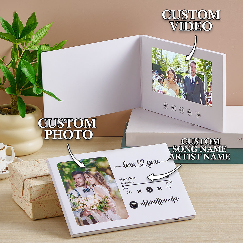 Personalized Video Greeting Card Custom Video Brochures Video Book Gift for Lover