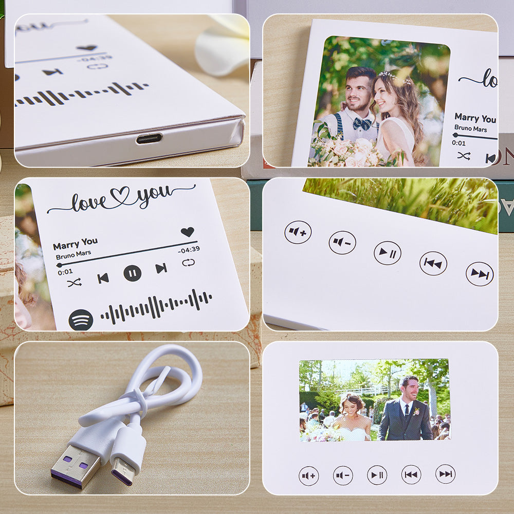 Personalized Video Greeting Card Custom Video Brochures Video Book Gift for Lover