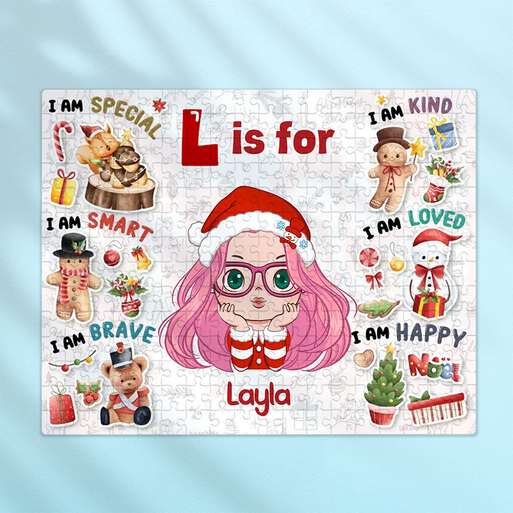 Jigsaw Puzzle Personalized - Playful Christmas Kid Puzzle - Gift For Kids, Grandkids - Personalized Puzzle Christmas Gifts