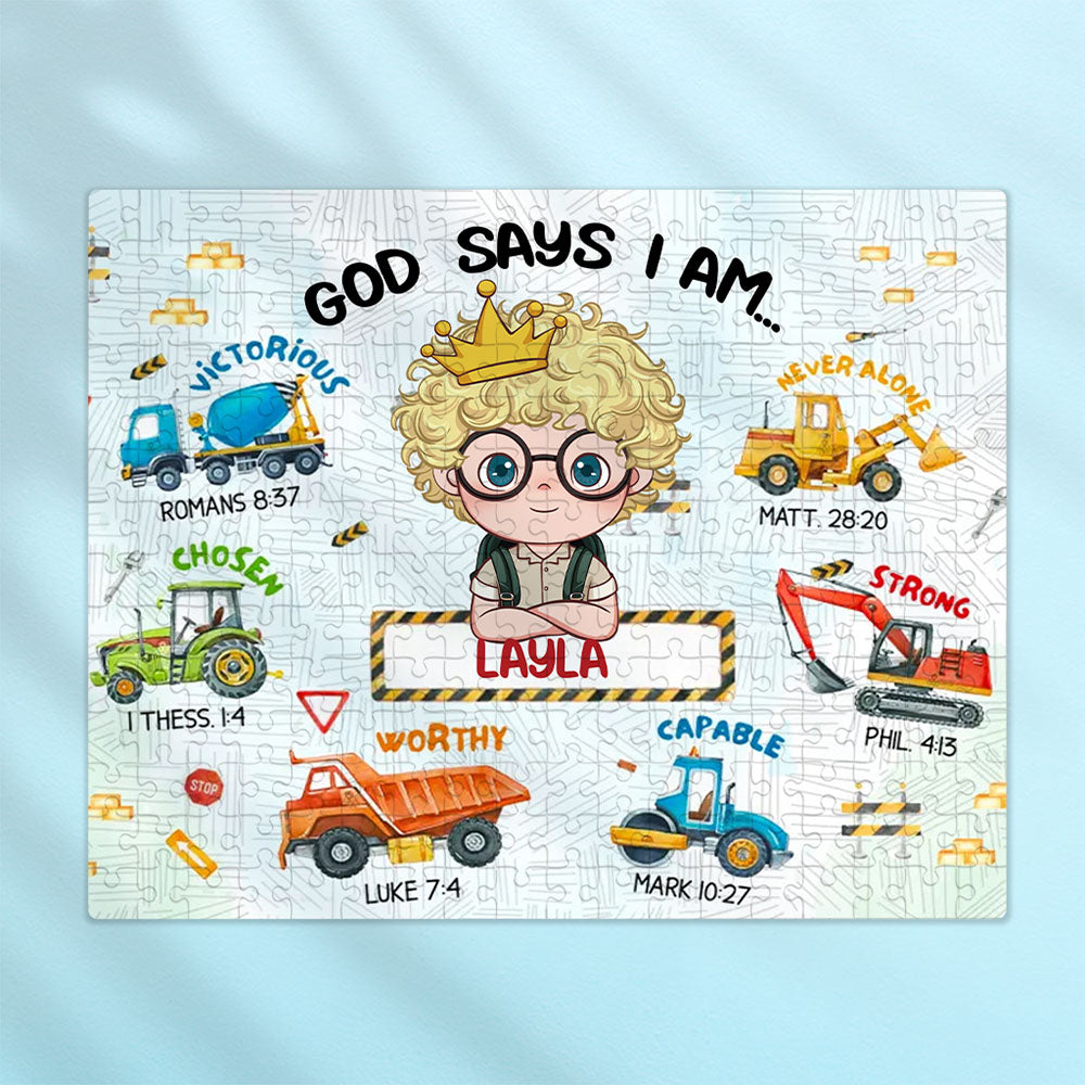 Personalized Jigsaw Puzzle - HAPPY BIRTHDAY | Gift for Grandkids - Kids Gift