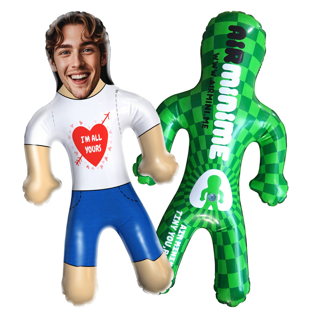 Personalized Couple Blow Up Doll Custom Your Face & Text Air Minime Doll