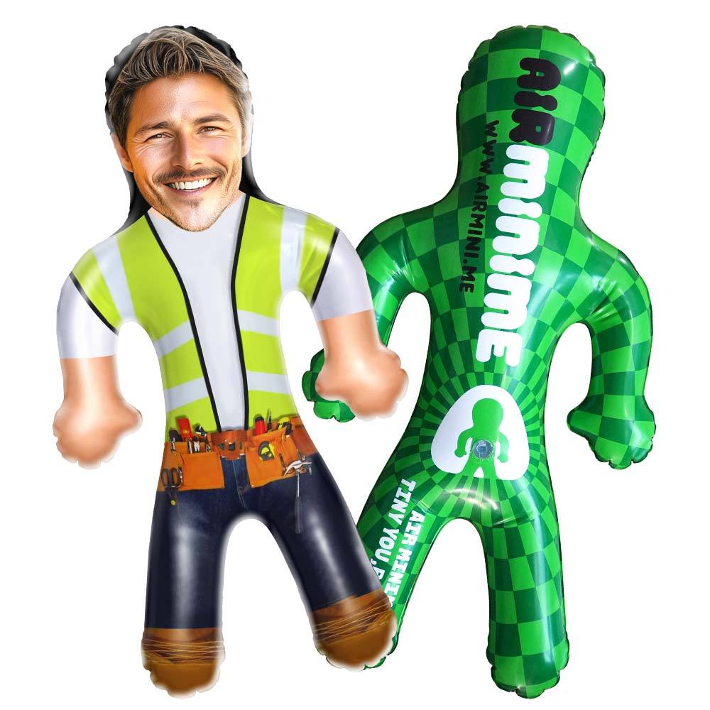 Personalized Builder Blow Up Dolls Custom Face Funny Inflatable Doll