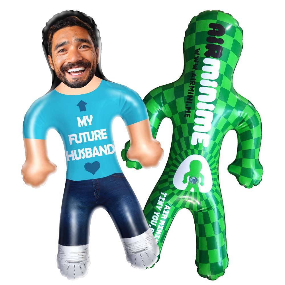 Personalized Blow Up Doll - My Future Husband Funny Inflatable Man Printed Face