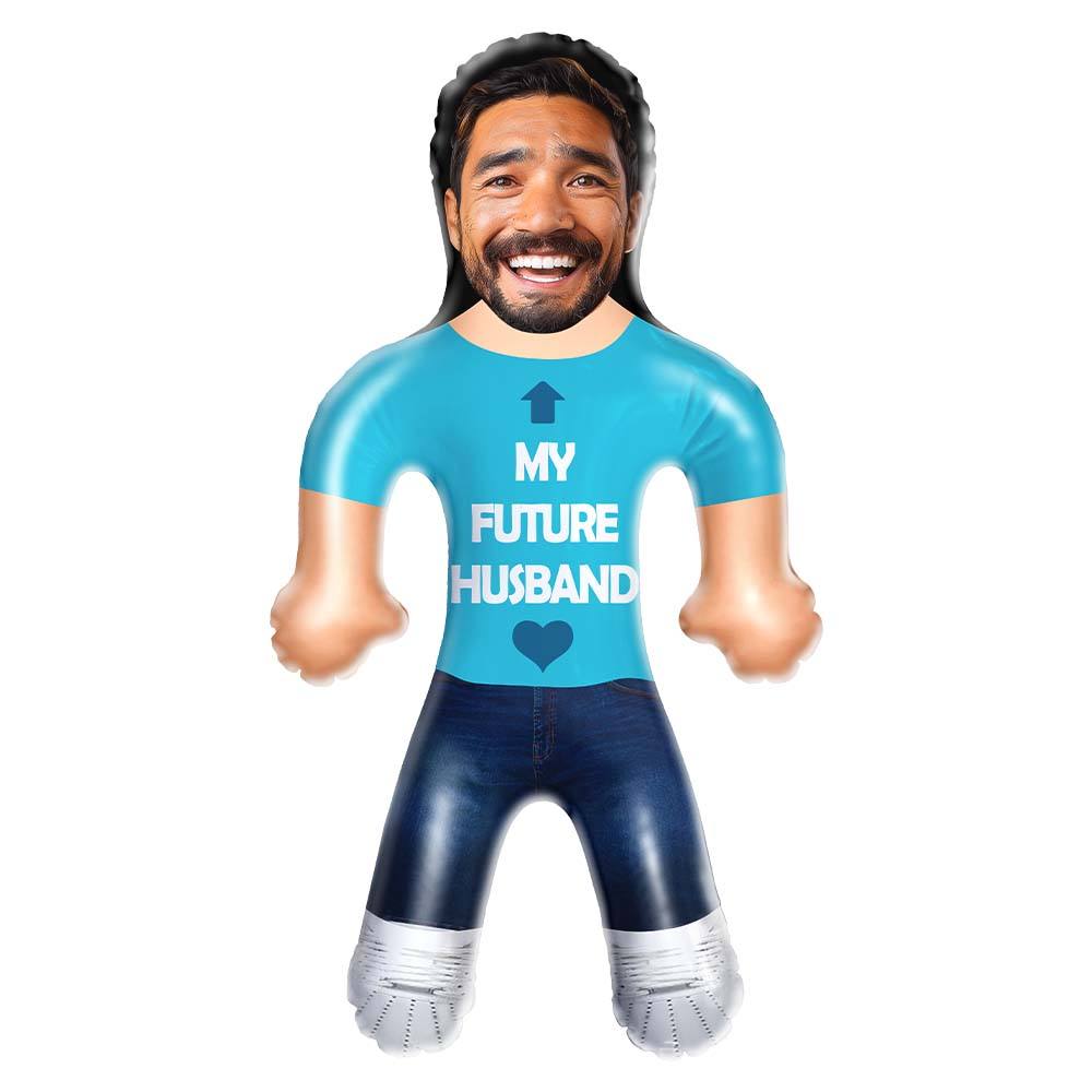 Personalized Blow Up Doll - My Future Husband Funny Inflatable Man Printed Face