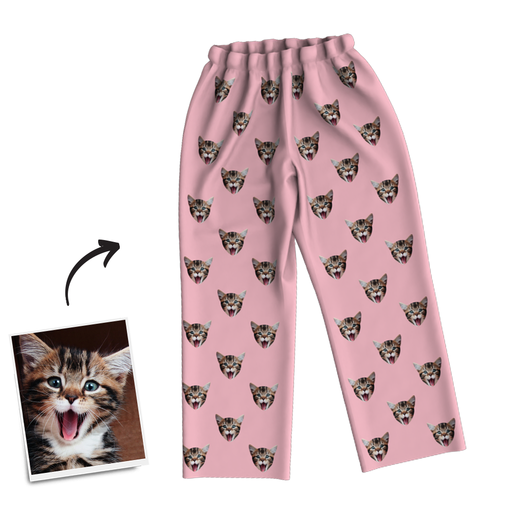 Custom Photo Long Sleeve Pajamas Sleepwear Nightwear