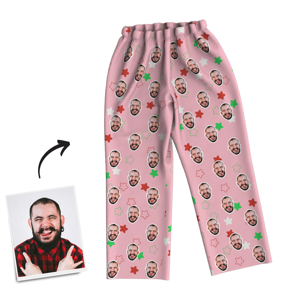 Custom Photo Long Sleeve Pajamas Custom Face Pajamas for Christmas Gifts