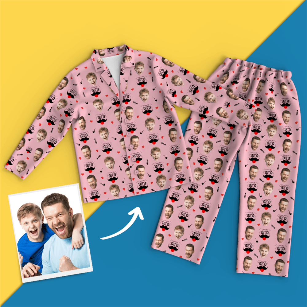 Custom Face Pajamas - I Love My Dad