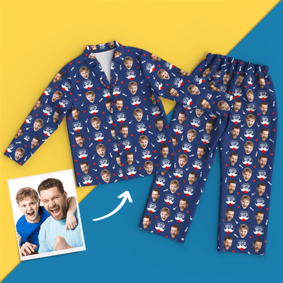 Custom Face Pajamas - Dad I Love You - mysiliconefoodbag