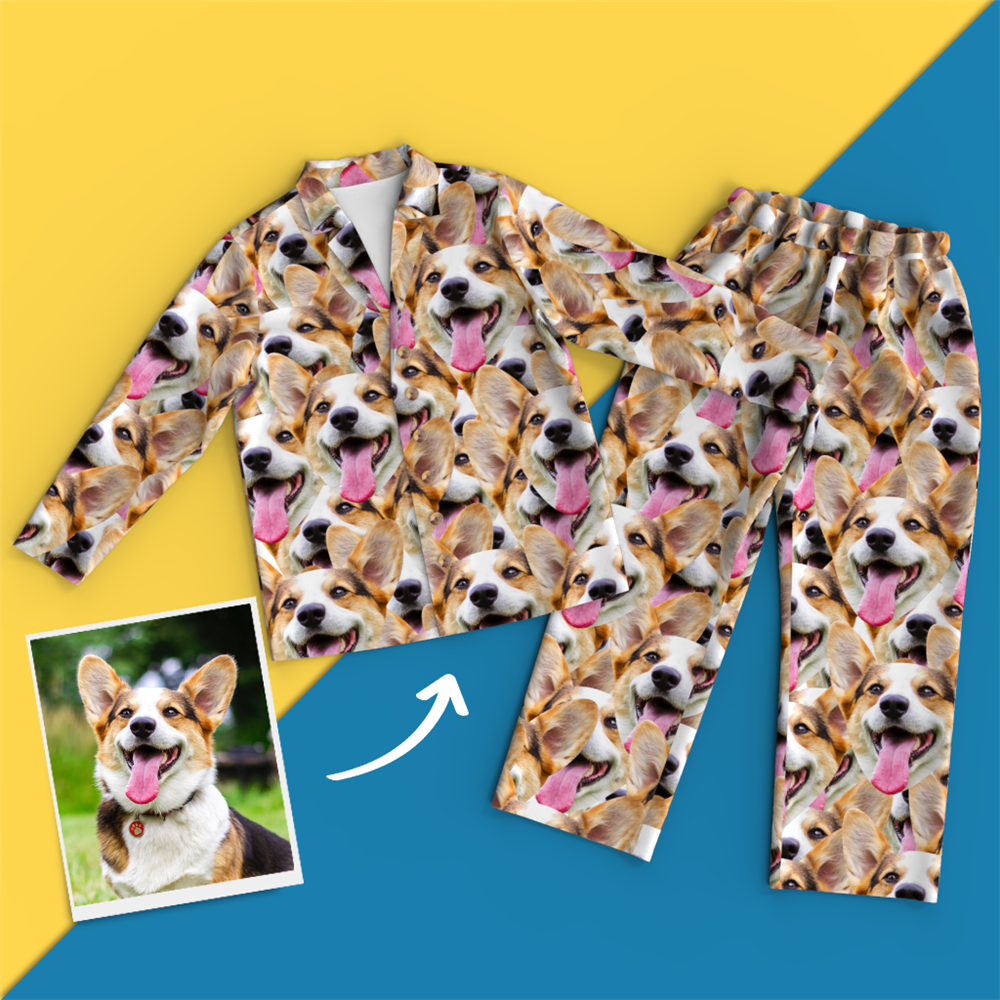 Custom Face Pajamas - Face Mash Dog