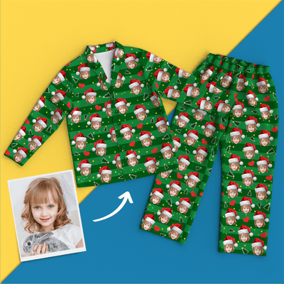 Custom Face Heart On Pajamas Personalized Pajamas - mysiliconefoodbag