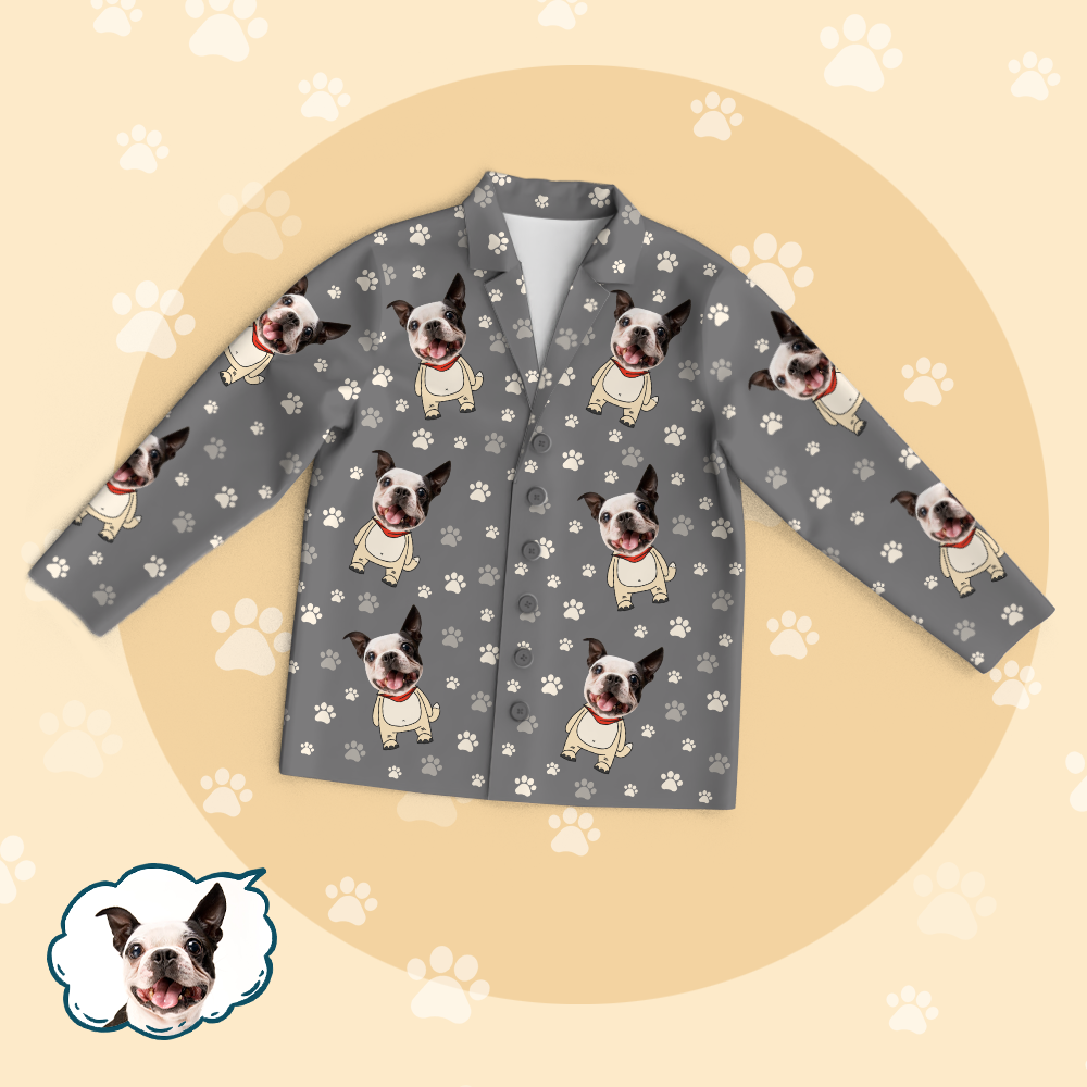 Custom Dog Face Photo Pajama Tops/Pants