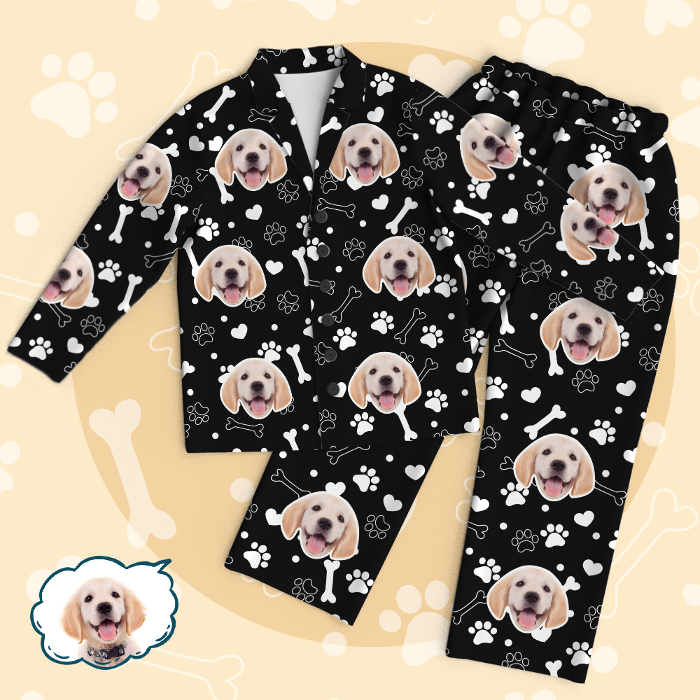 Personalized Pet Photo Pajama Tops/Pants - Dog Cute Face