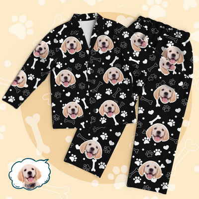 Personalized Pet Photo Pajama Set - Dog Cute Face - mysiliconefoodbag