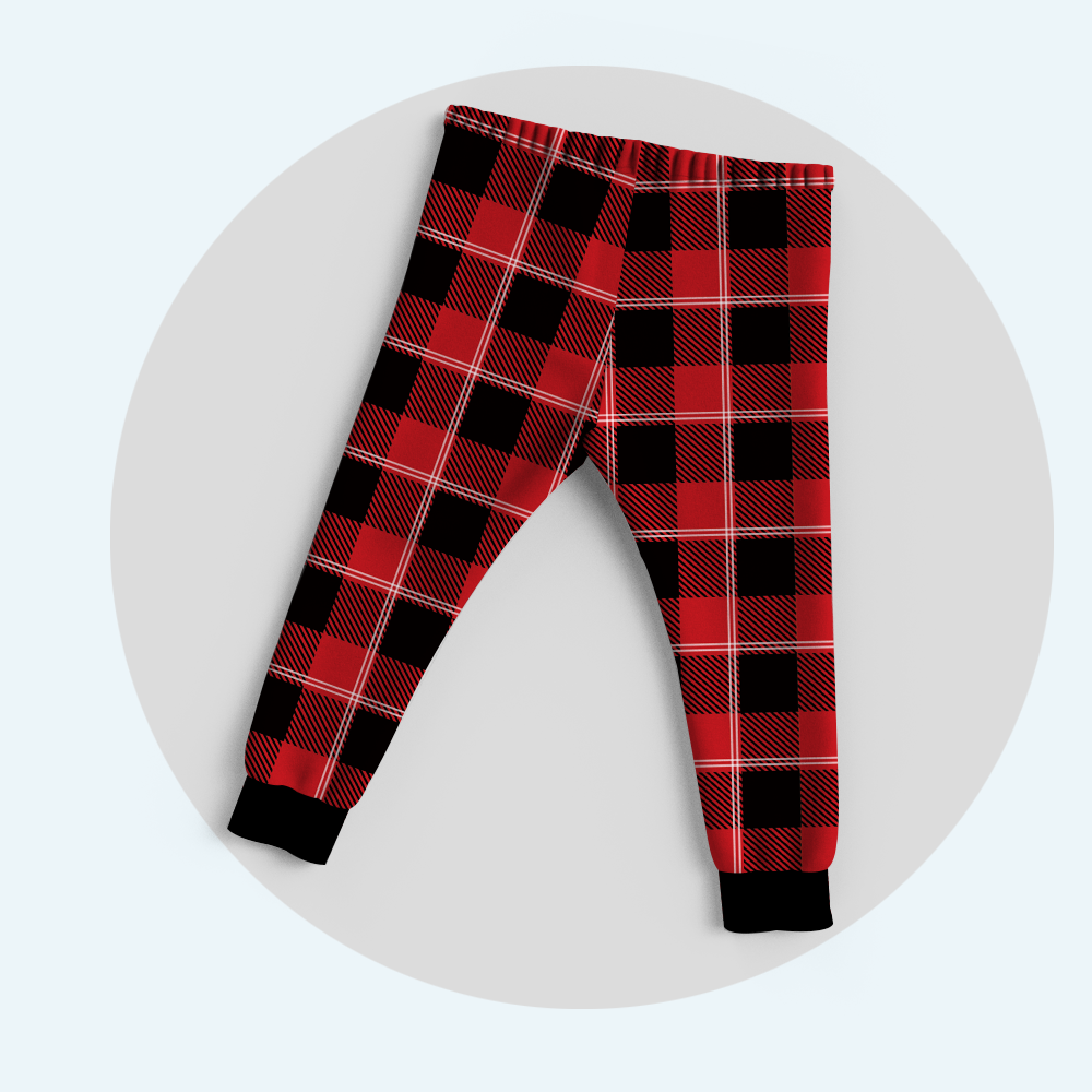 Custom Family Pajamas Classic Red Tartan Pants