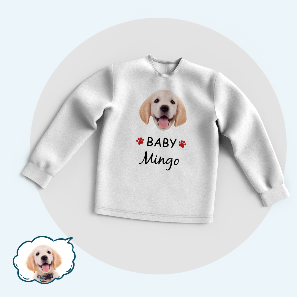 Custom Family Pajama Tops Add Photo And Name - Dog Face