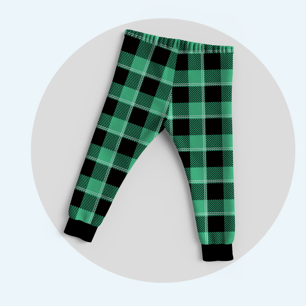 Custom Family Pajamas Classic Green Tartan Pants