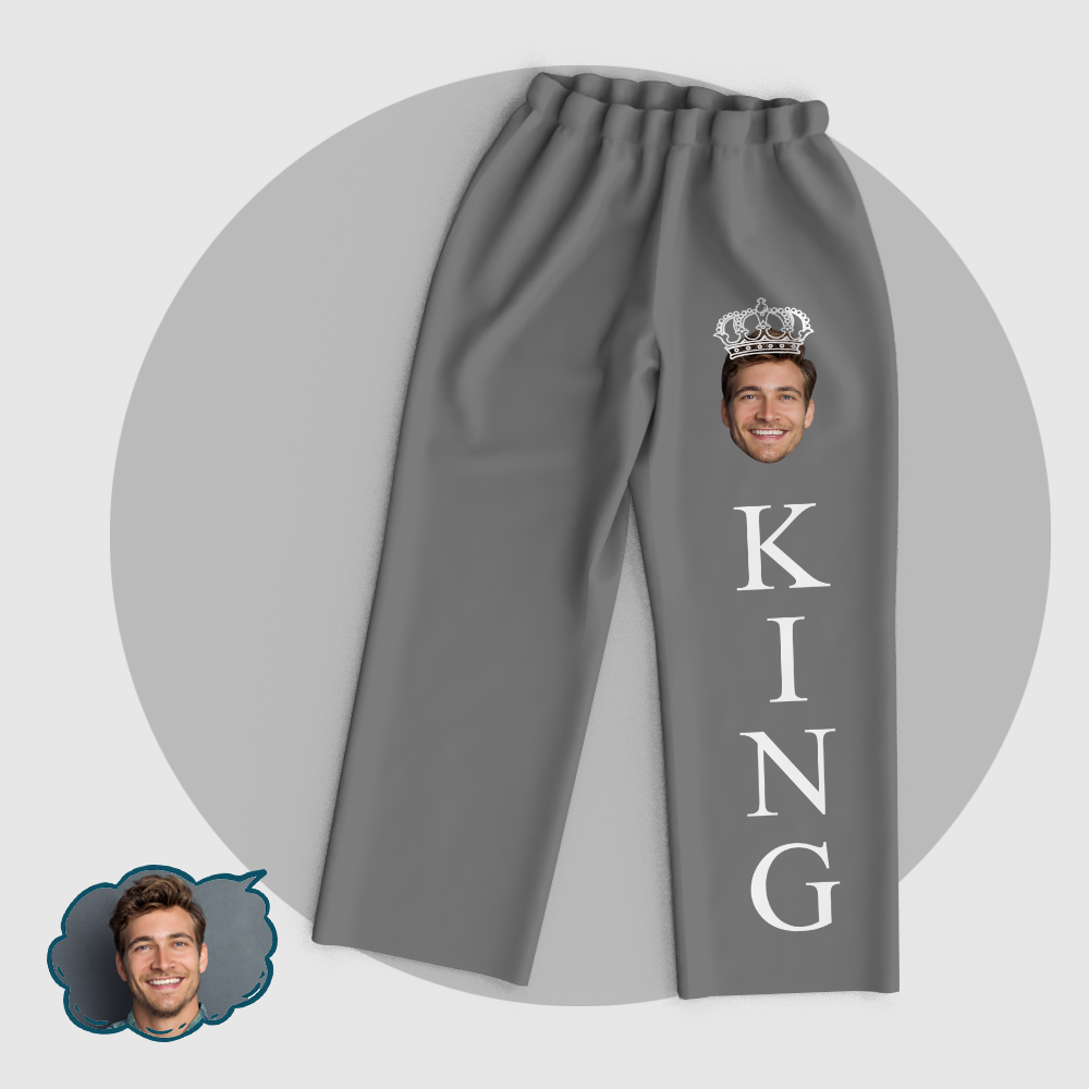 Personalized Men's King Pajamas Set Add Your Photo