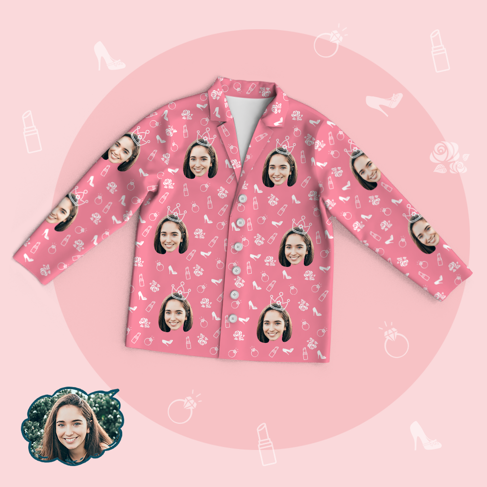 Custom Face Pajamas Set Love My Mom Personalized Mothers Day Gifts