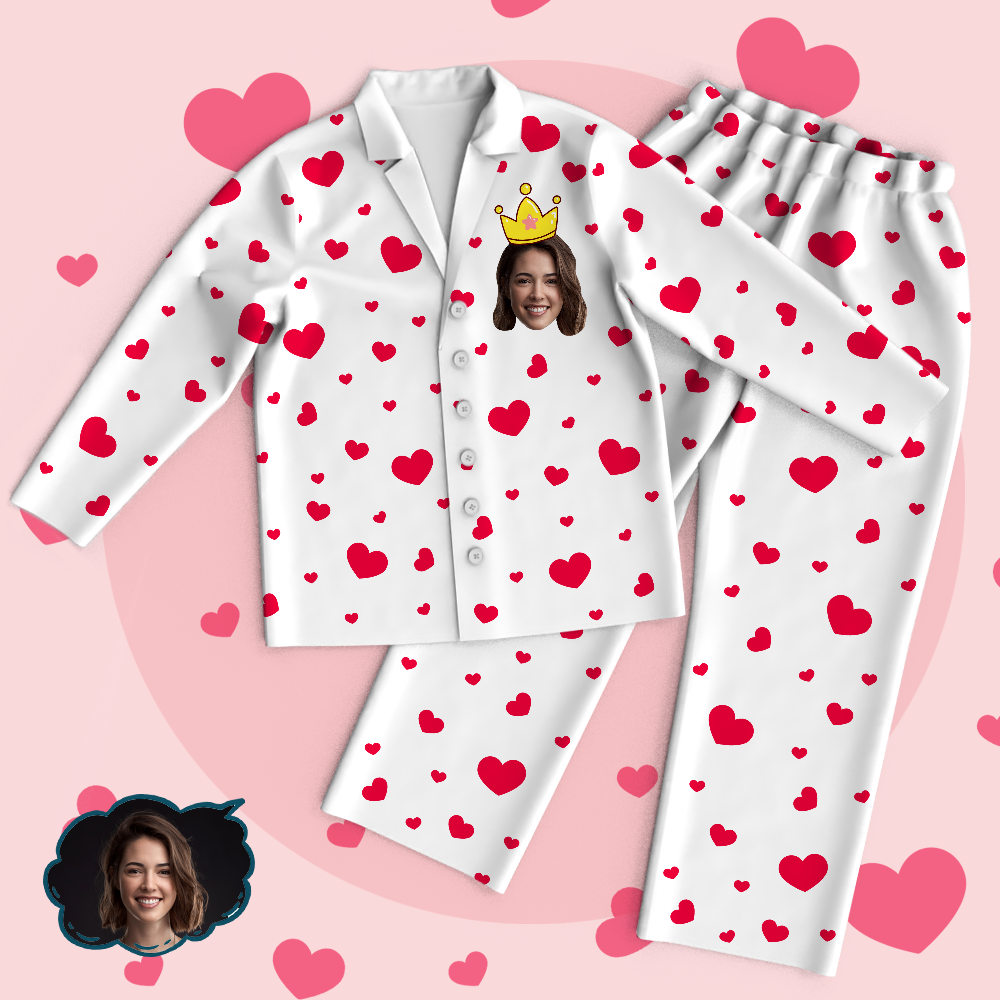 Custom Heart Basic Pajama Pants For Women