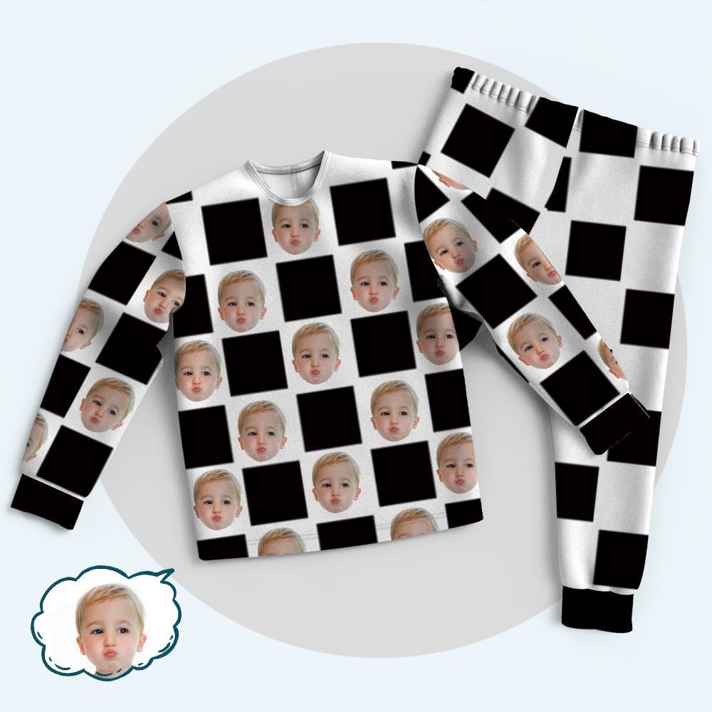 Custom Face Family Pajamas Set With Chess Board