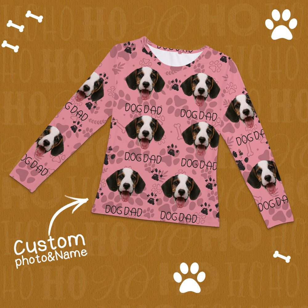 Custom Photo With Paw For Dog Lovers Sleepwear