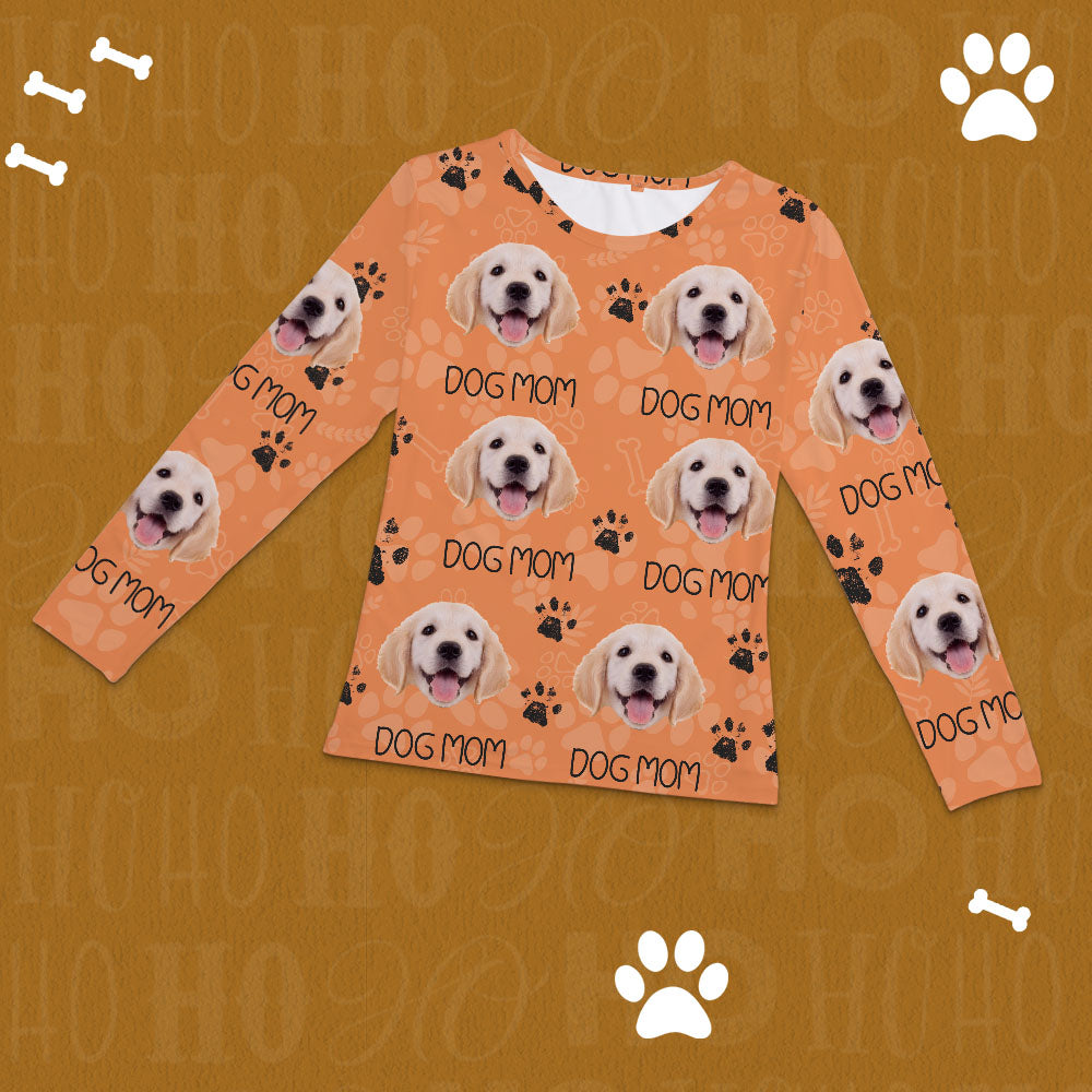 Custom Photo With Paw For Dog Lovers Sleepwear