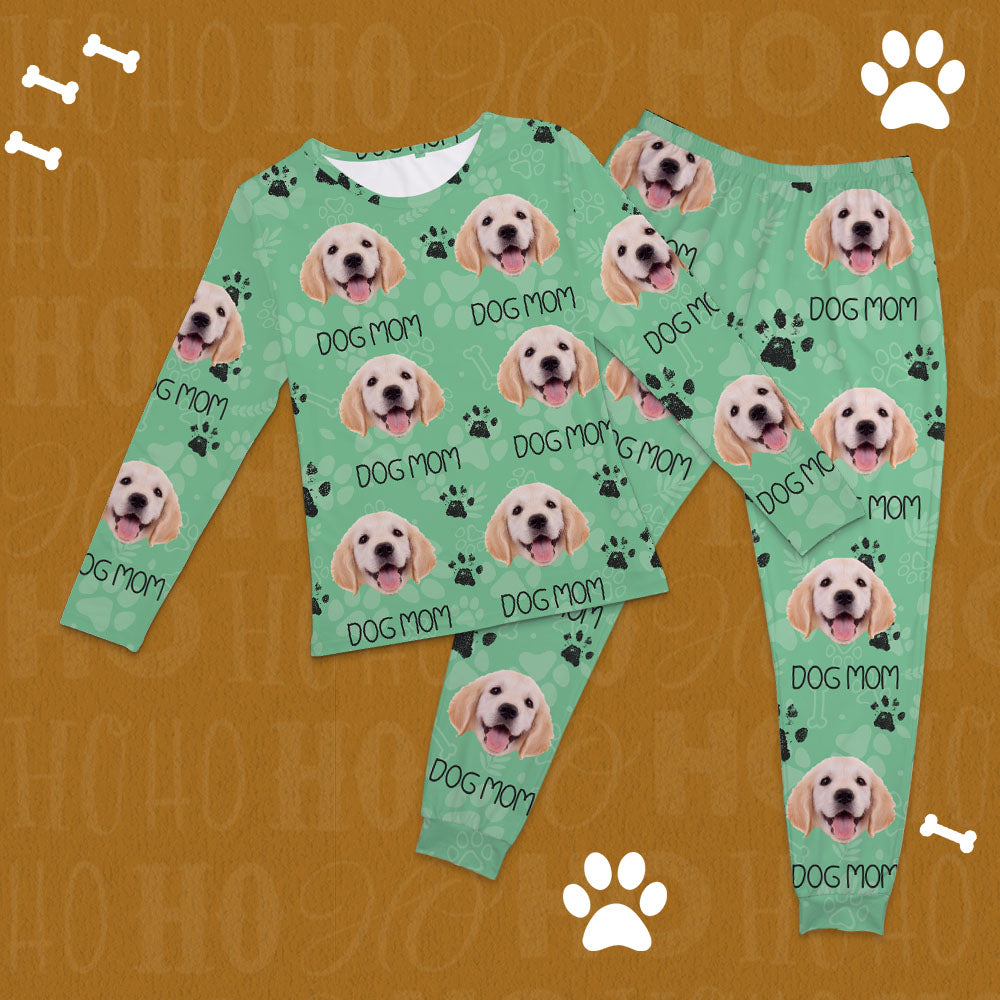 Custom Photo With Paw For Dog Lovers Sleepwear