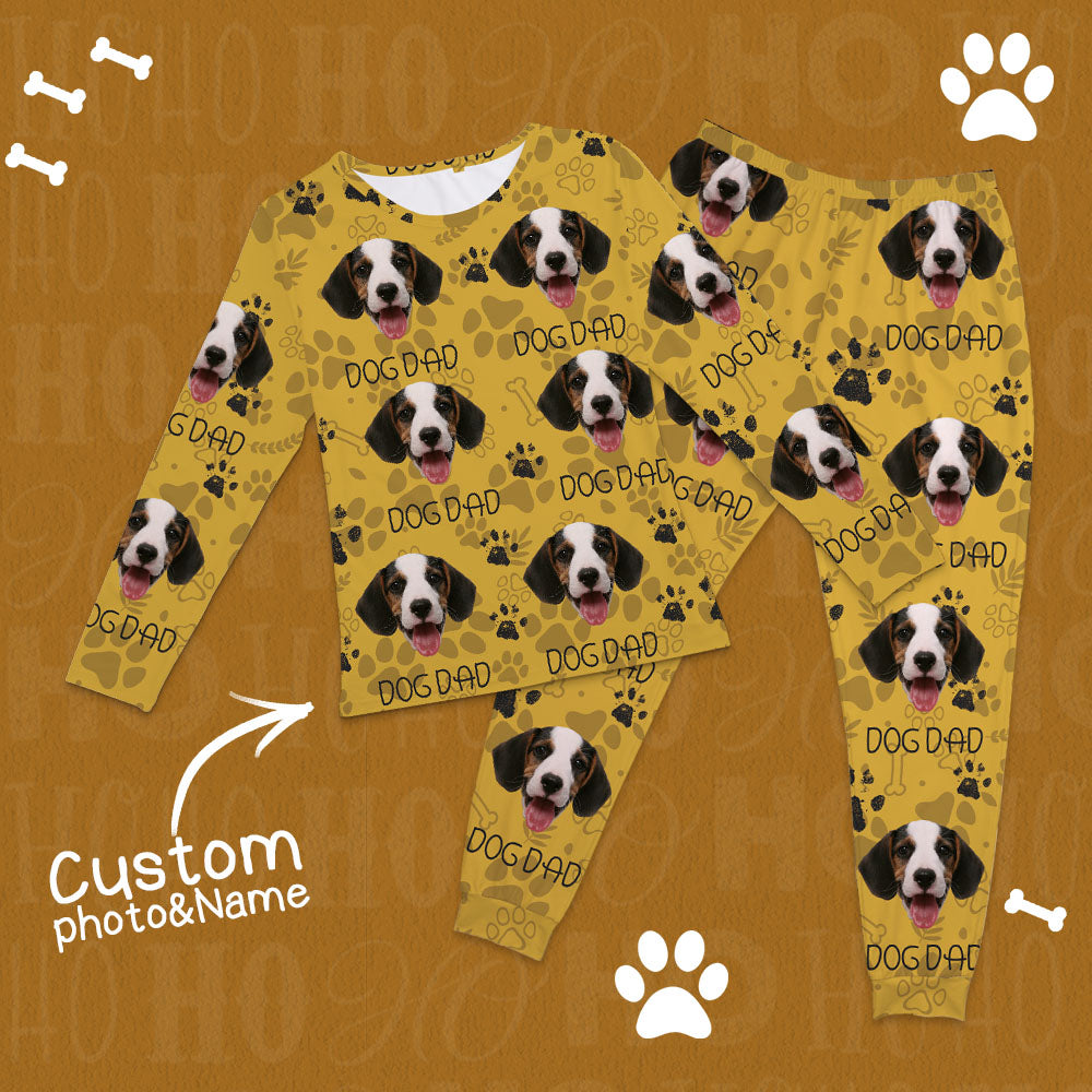 Custom Photo With Paw For Dog Lovers Sleepwear