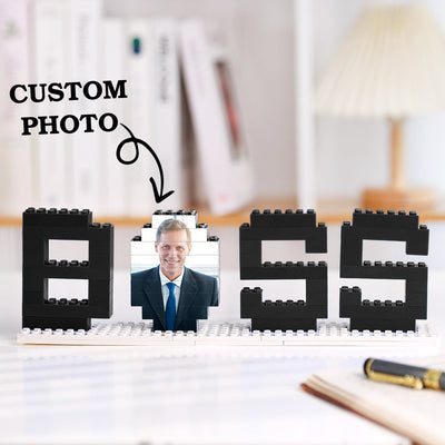 Gifts for Boss Custom Photo Building Bricks Puzzles Photo Blocks Rotatable Photo - mysiliconefoodbag